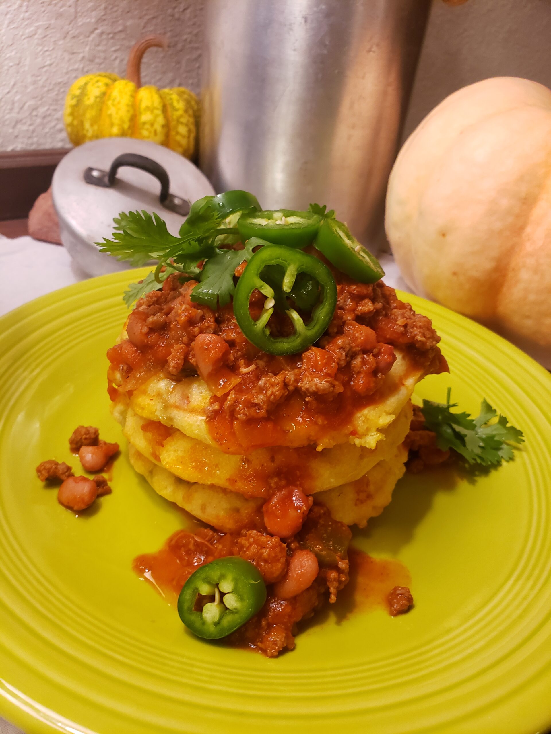 plate of food with spicy peppers