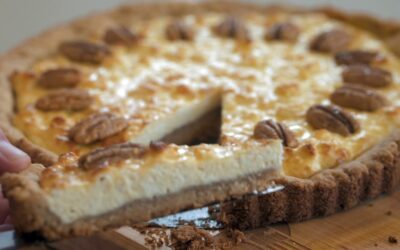 Goat Cheese and Pecan Shortbread Tart