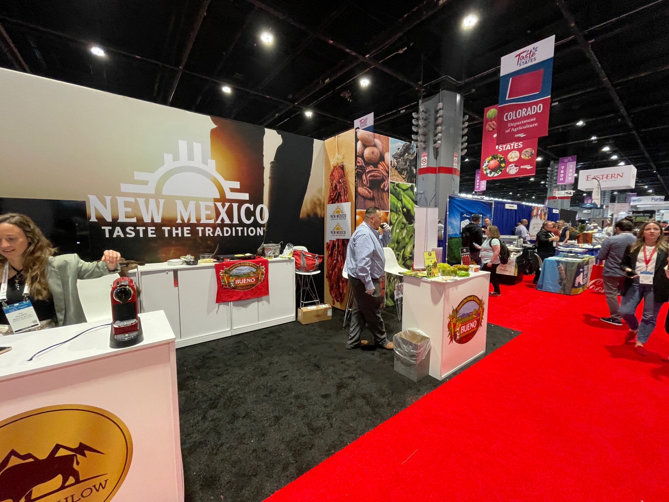 Bueno food stand at trade show