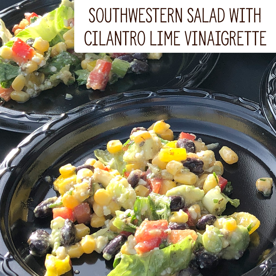 salad southwestern salad on a plate